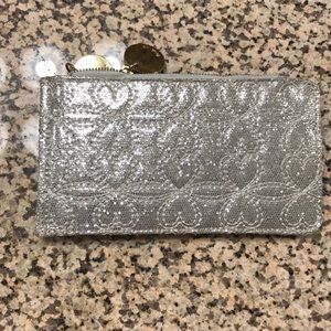 Deux Lux silver sparkly wallet